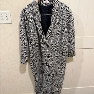 Zebra Print Long Coat Vintage